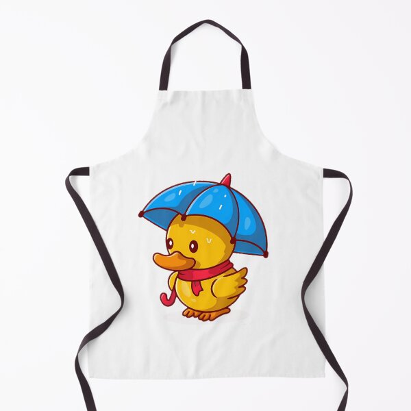 Item preview, Cute Duck With Umbrella In The Rain Cartoon | Limited Edition designed and sold by Star-Land.