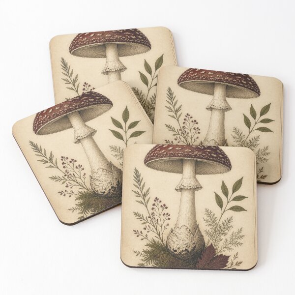 Item preview, Dark Academia Mushroom Poster, Gothic Botanical Wall Art, Vintage Herbarium Print designed and sold by tanishqsaluja.