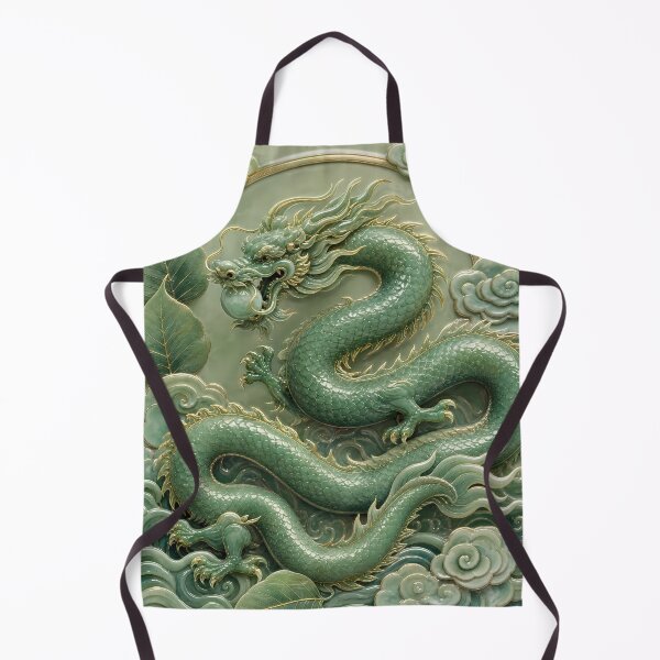 Item preview, Jade Green Vietnamese Dragon Relief designed and sold by Rising Drake.