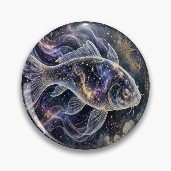 Aperçu de l'œuvre Poisson Koi de la Galaxie Zodiaque - Poisson des constellations astrologiques créée et vendue par PrettyCrypt.