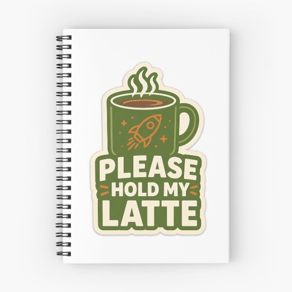 Artikelvorschau, Please Hold My Latte Engineer Laptop Sticker entworfen und verkauft von Power Designs.