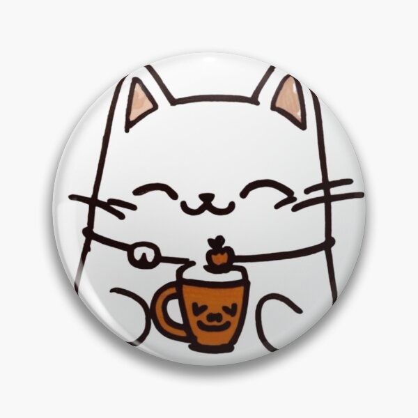 Item preview, fall cat with pumpkin spice latte designed and sold by ChaoticNeutral420.