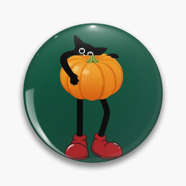 Item preview, Funny Black Cat Carrying Giant Halloween Pumpkin designed and sold by Inka Moon Design.