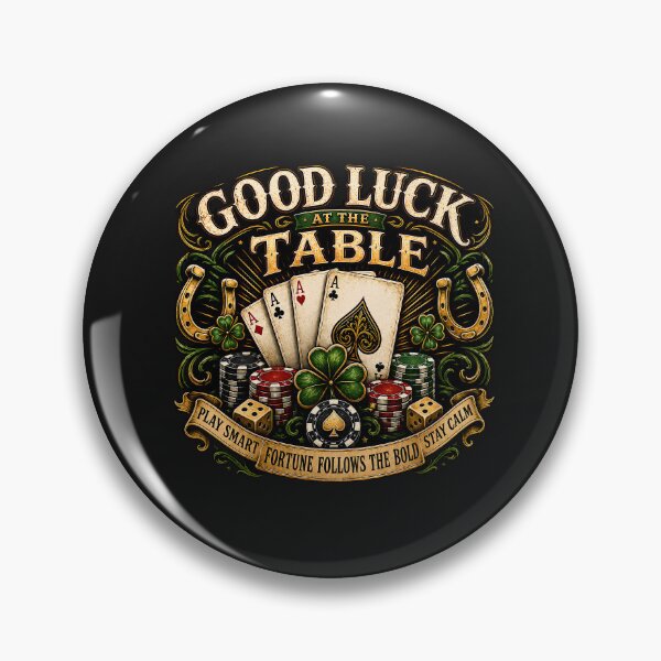 Item preview, Good Luck at the Table – Vintage Poker Casino Lucky Charm Design designed and sold by Theartofawesome.