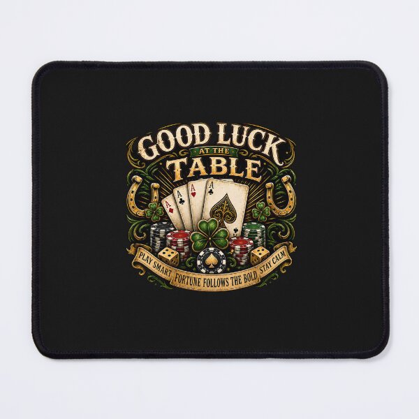 Item preview, Good Luck at the Table – Vintage Poker Casino Lucky Charm Design designed and sold by Theartofawesome.
