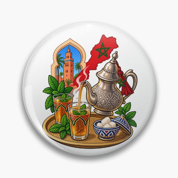 Item preview, Moroccan Mint Tea T-Shirt – Traditional Morocco Tea Lover Design designed and sold by WAJIHLZ.