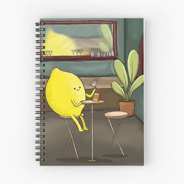 Item preview, Lemon having a drink at the bar designed and sold by BluluStudio.