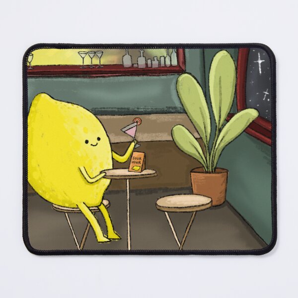 Item preview, Lemon having a drink at the bar designed and sold by BluluStudio.