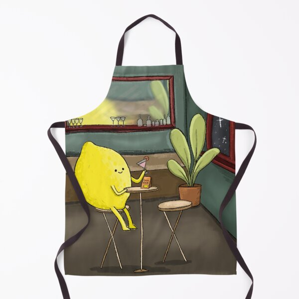 Item preview, Lemon having a drink at the bar designed and sold by BluluStudio.