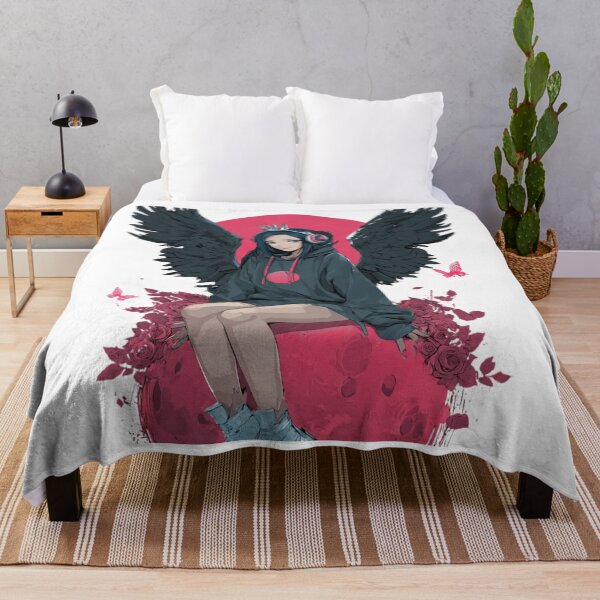 Item preview, Anime Black - Winged Goddess with Crown and Roses designed and sold by LC&LCPlatform.