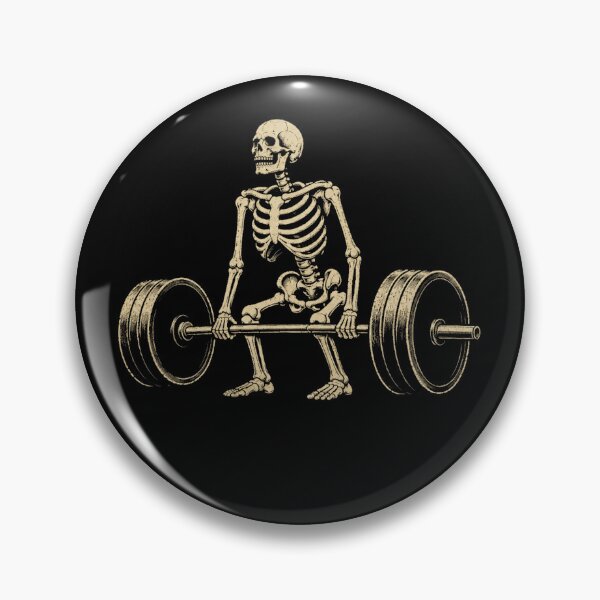 Item preview, Vintage Skeleton Weightlifter Retro Gym Strength Workout designed and sold by Moizento.
