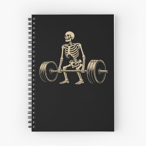 Item preview, Vintage Skeleton Weightlifter Retro Gym Strength Workout designed and sold by Moizento.