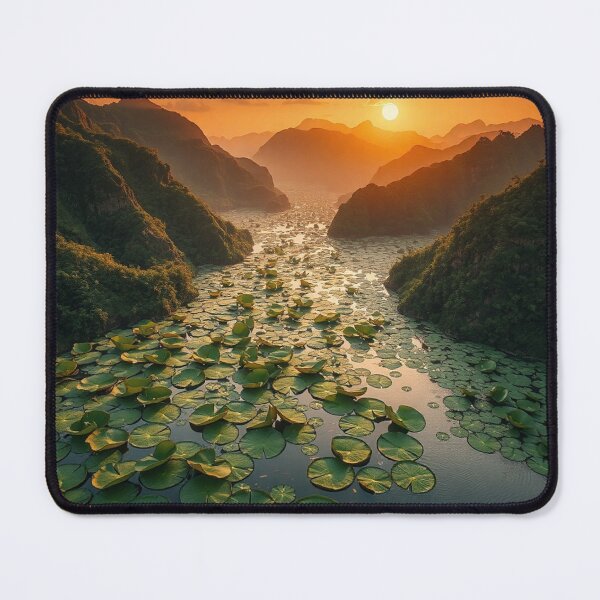 Item preview, Golden Hour Valley River Landscape designed and sold by IntelliMindDesigns.