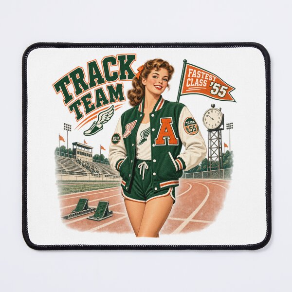 Item preview, Vintage 1955 Track Team School Spirit designed and sold by Normandy Road Heritage™ - Vintage Garage Art.