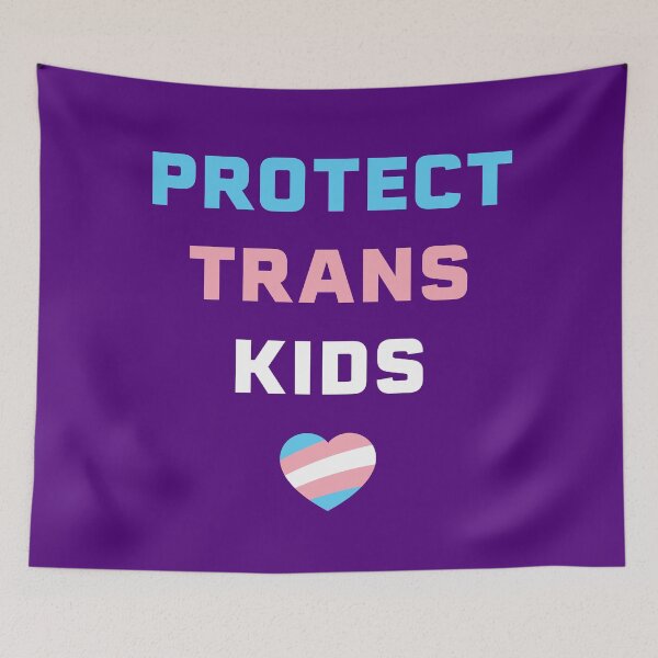 Item preview, Protect Trans Kids Pride Flag Heart LGBTQIA Advocacy Art designed and sold by Terry Bain.