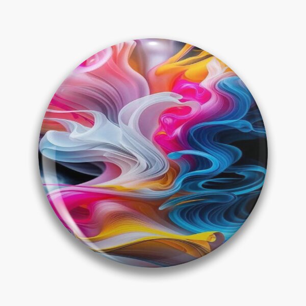Item preview, The Eternal Dance of Colors, Abstract Colored Smoke - Multicolor Fluid Art with Swirls of Pink, Blue, and Gold on a Black Background designed and sold by RAYBIL.