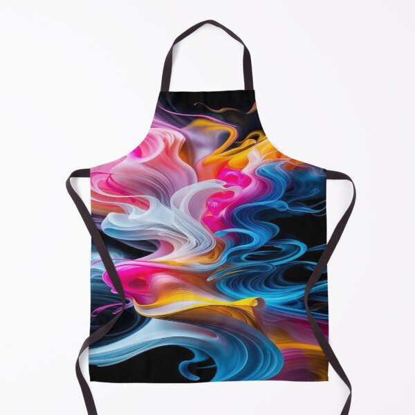 Item preview, The Eternal Dance of Colors, Abstract Colored Smoke - Multicolor Fluid Art with Swirls of Pink, Blue, and Gold on a Black Background designed and sold by RAYBIL.