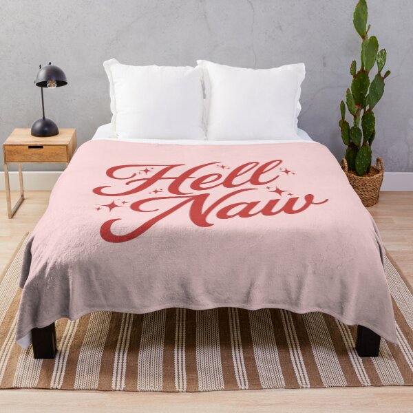 Item preview, Hell Naw Red Retro Cursive Typography Funny Quote Graphic designed and sold by RahniNM.