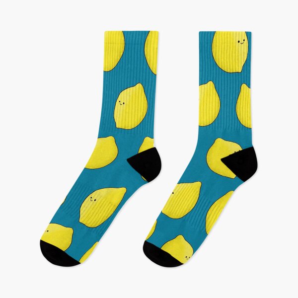 Item preview, Lemon pattern on blue background designed and sold by BluluStudio.