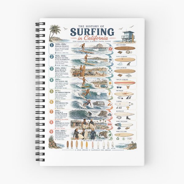 Item preview, The History of Surfing in California designed and sold by PIXEL POP DESIGNS - Beyond the Norm!.