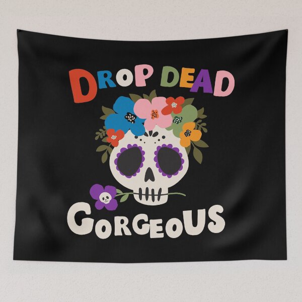 Item preview, Drop Dead Gorgeous Floral Skull designed and sold by imaniko.