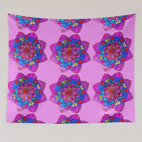 Item preview, Colorful Bohemian Floral Mandala – Vibrant Hand-Drawn Folk Art designed and sold by Selena.m.studio.