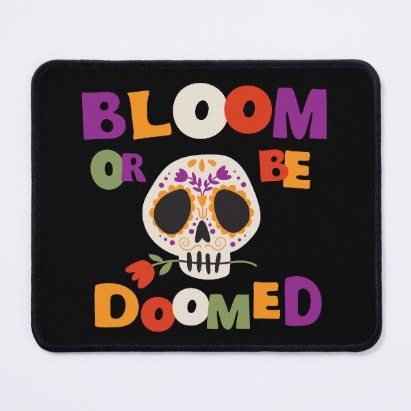 Item preview, Bloom or Be Doomed Floral Skull designed and sold by imaniko.