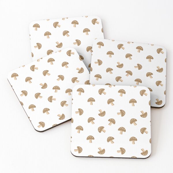 Item preview, Cute Beige Pastel Mushroom Pattern Description designed and sold by MathuraPresent.