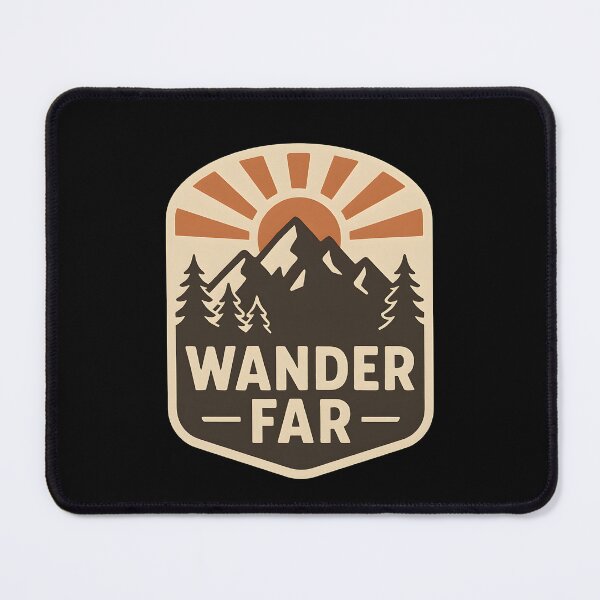 Item preview, Wander Far Vintage Mountain Hiking Adventure Lovers designed and sold by Photo-Sphere101.
