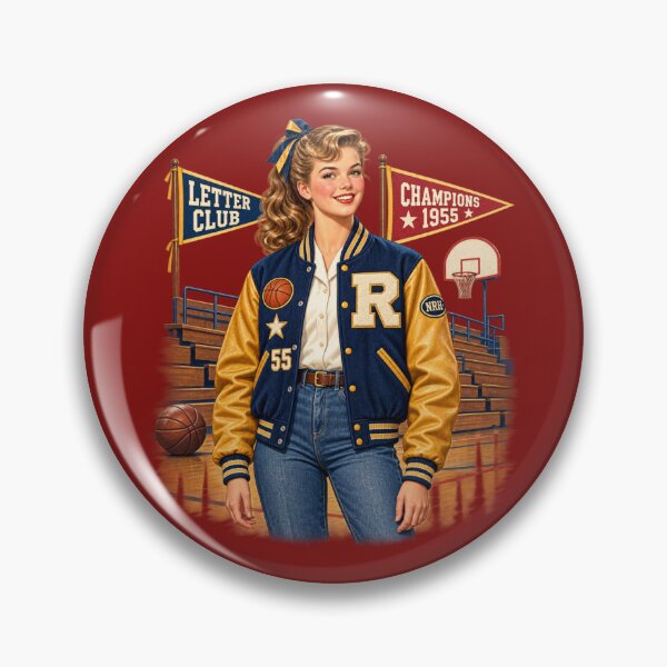 Item preview, Vintage 1955 Letter Club Basketball Spirit designed and sold by Normandy Road Heritage™ - Vintage Garage Art.