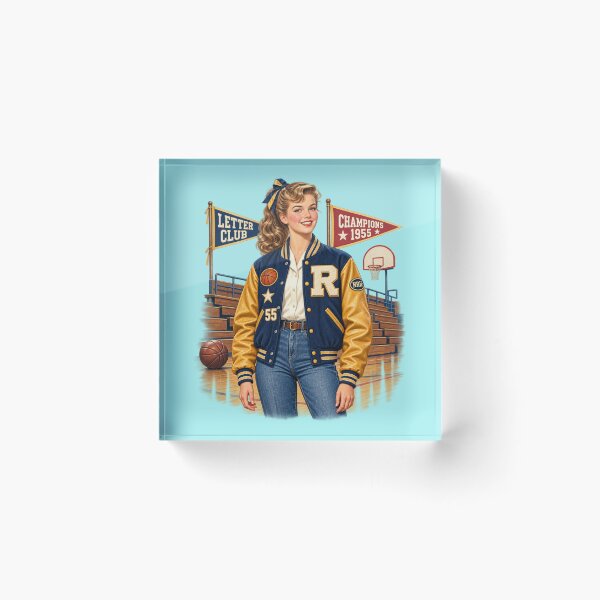 Item preview, Vintage 1955 Letter Club Basketball Spirit designed and sold by Normandy Road Heritage™ - Vintage Garage Art.