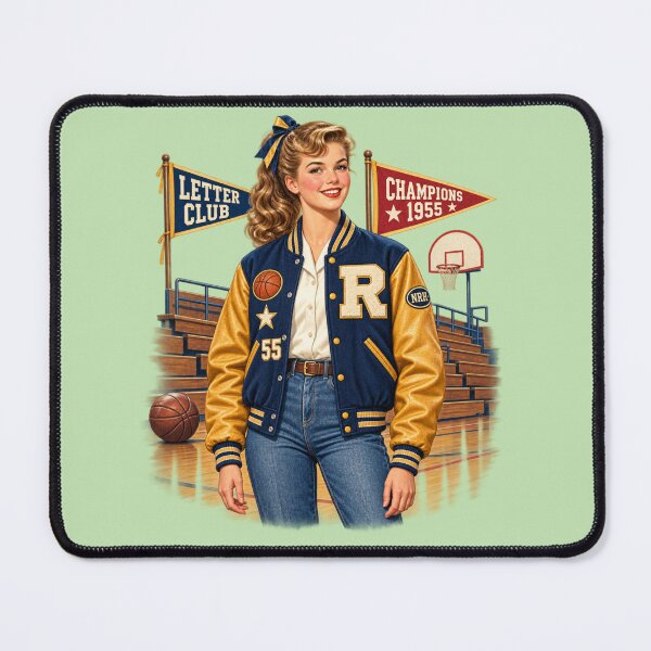 Item preview, Vintage 1955 Letter Club Basketball Spirit designed and sold by Normandy Road Heritage™ - Vintage Garage Art.