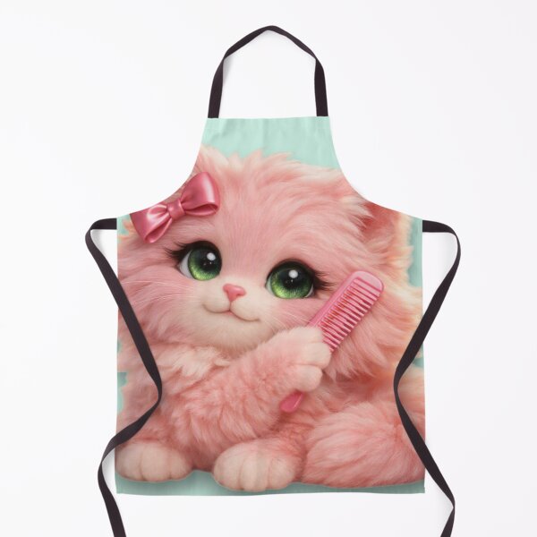 Item preview, Mimi Mew Cute Pink Kitten with Bow and Comb – Kawaii Cat Aesthetic designed and sold by Lalala cute.