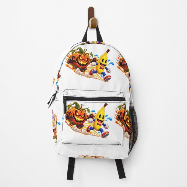 Item preview, Halloween Banana Chased by Pumpkin – Spooky Funny Halloween Design designed and sold by ArtSpark Studio.