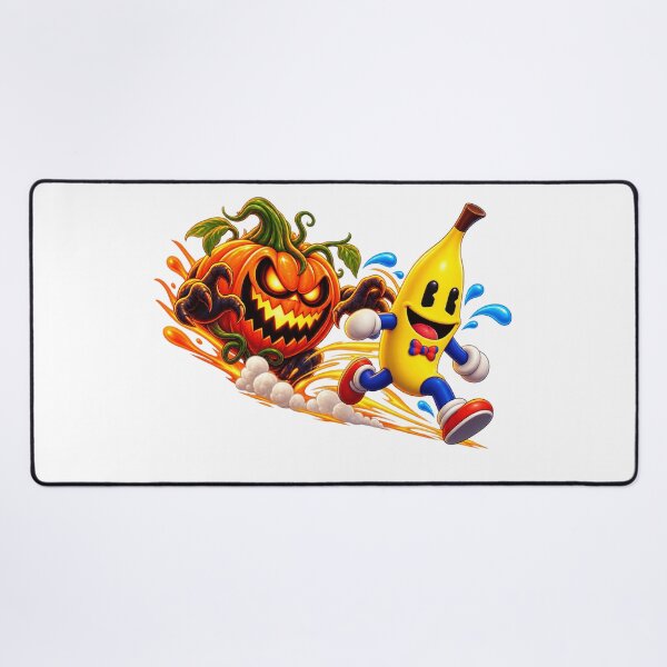 Item preview, Halloween Banana Chased by Pumpkin – Spooky Funny Halloween Design designed and sold by ArtSpark Studio.