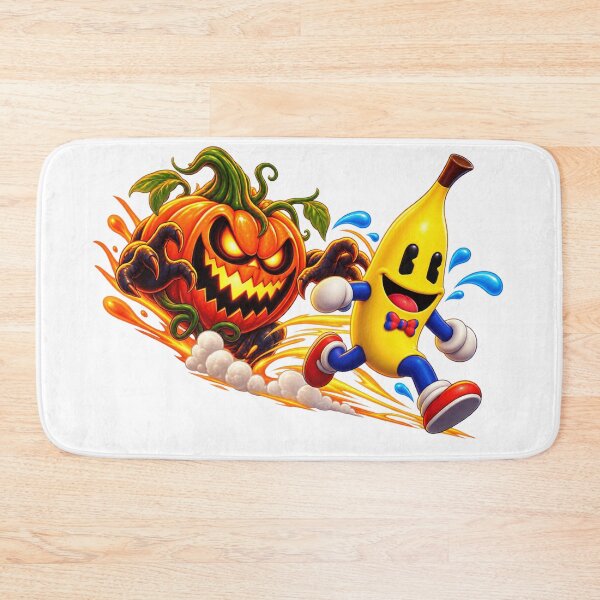 Item preview, Halloween Banana Chased by Pumpkin – Spooky Funny Halloween Design designed and sold by ArtSpark Studio.