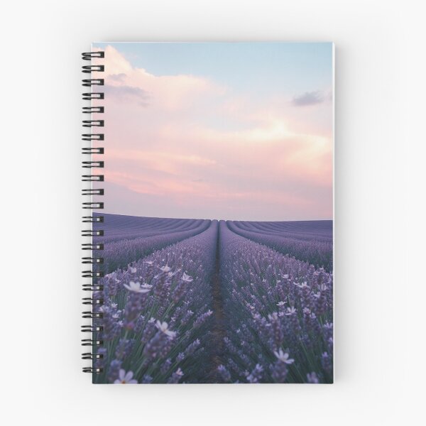 Item preview, Serene Lavender Field Sunset Path Art designed and sold by IntelliMindDesigns.
