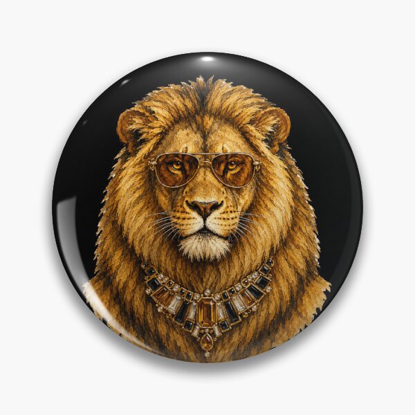 Item preview, Boujee Lion in Aviator Sunglasses - Retro Glam Big Cat Pop Art designed and sold by sportfantees.