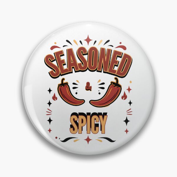 Item preview, Chili pepper motif woven through 'SEASONED & SPICY' designed and sold by suespak.