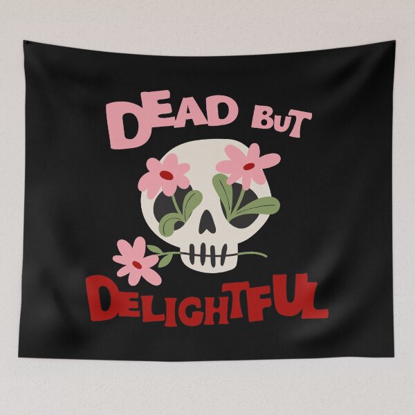 Item preview, Dead But Delightful Floral Skull designed and sold by imaniko.