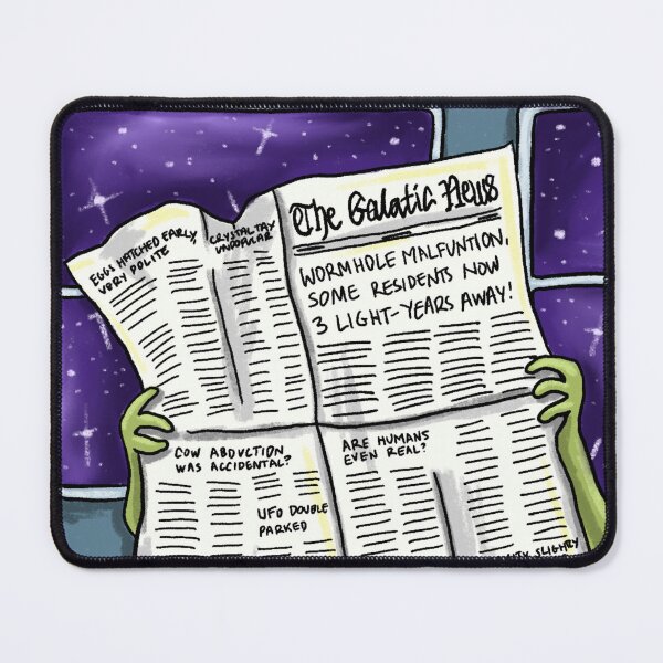 Item preview, Alien reading the newspaper. designed and sold by BluluStudio.