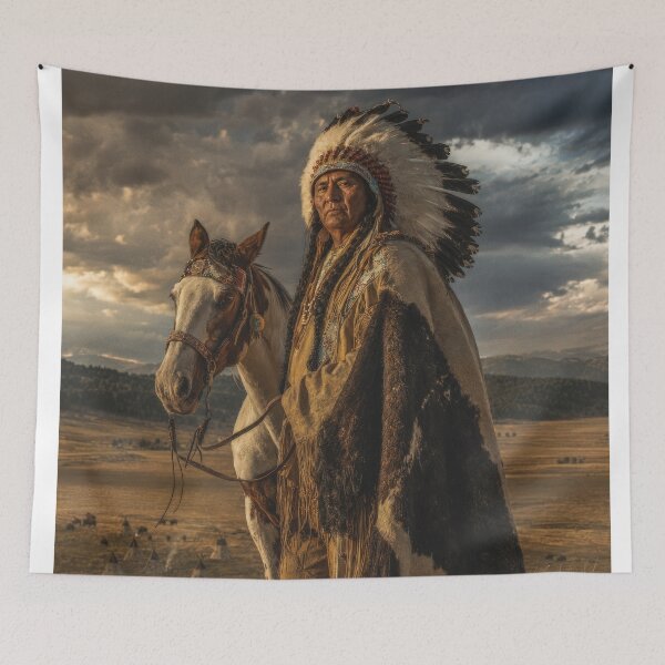 Item preview, Rider of the Plains Under Stormy Skies designed and sold by MarlicShop.