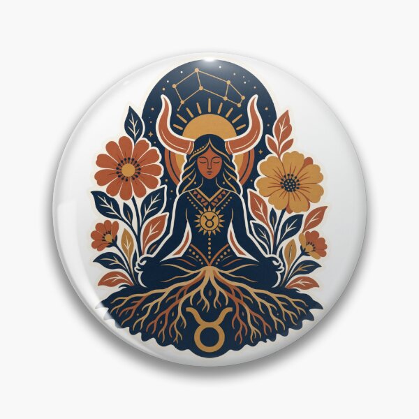 Item preview, Taurus Zodiac Meditation Goddess Boho Earth Sign Design designed and sold by Cary-s.