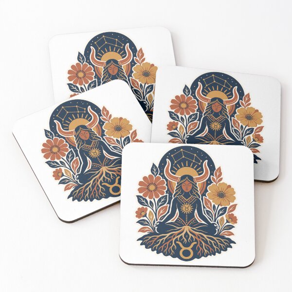 Aperçu de l'œuvre Taurus Zodiac Meditation Goddess Boho Earth Sign Design créée et vendue par Cary-s.
