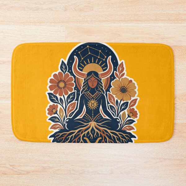 Item preview, Taurus Zodiac Meditation Goddess Boho Earth Sign Design designed and sold by Cary-s.