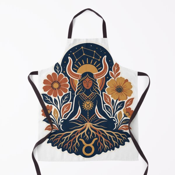 Aperçu de l'œuvre Taurus Zodiac Meditation Goddess Boho Earth Sign Design créée et vendue par Cary-s.