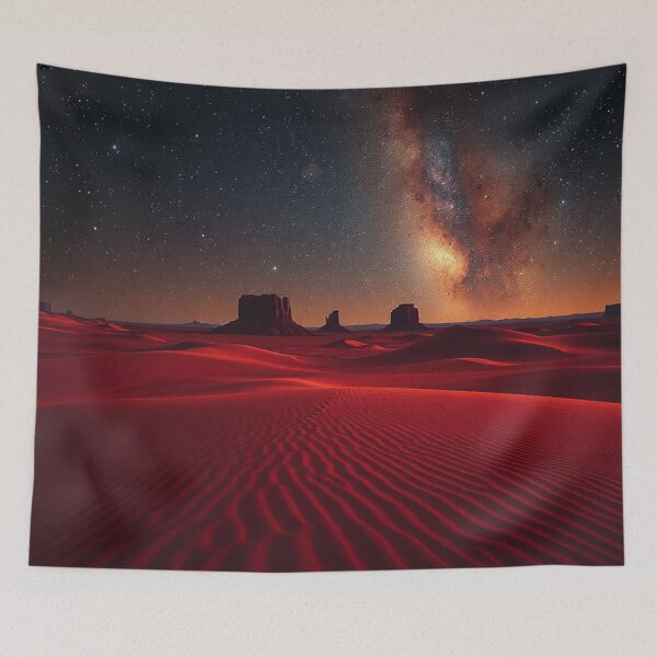 Item preview, Red Desert Dunes Milky Way Night designed and sold by IntelliMindDesigns.