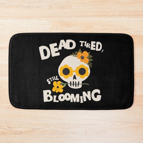 Item preview, Dead Tired Still Blooming Floral Skull designed and sold by imaniko.