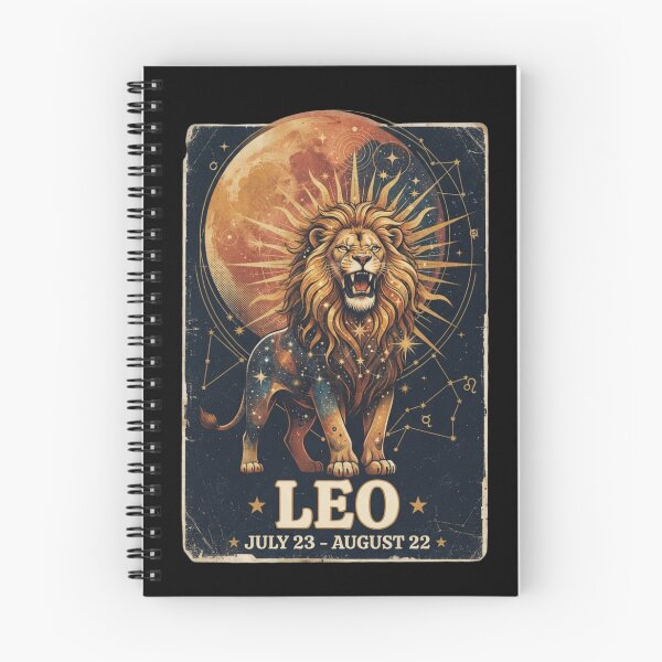 Item preview, Leo Zodiac Vintage Poster Roaring Leo Blood Moon Design | Astrology Star Sign T-Shirt & Sticker designed and sold by Cary-s.