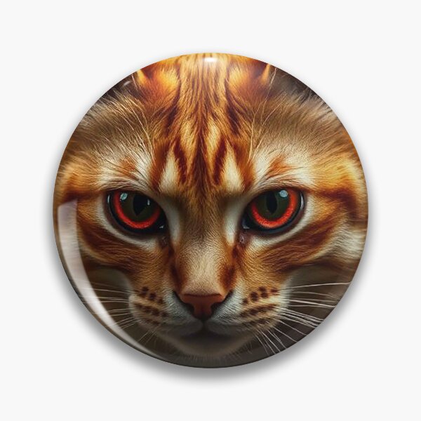Item preview, Orange Tabby Cat with Glowing Red Eyes – Mystical Dark Feline designed and sold by MFMart.